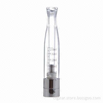 2014 Refillable H2 E-cigarette Clearomizer Tank, Sized 14 x 67.5mm, 1.5mL Atomizer Volume